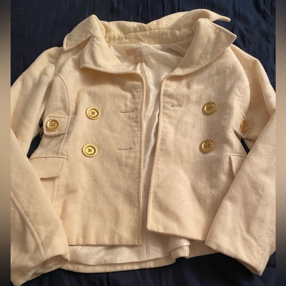 Michael Kors Designer Wool Double Breasted Blazer with Gold Buttons and Chains - Picture 3 of 7